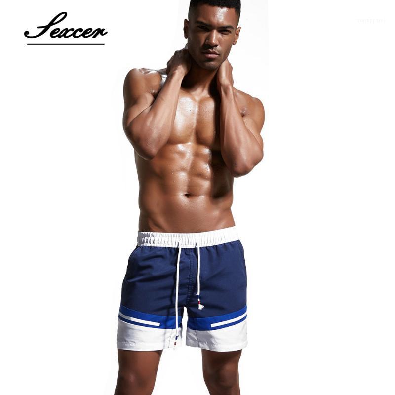 

Men's Swimwear Wholesale- Sexcer 2021 Men Summer Swimming Shorts Sports Beach Brief Printed Swim Trunks Plus Size Surf Board Running Basketa, Blue