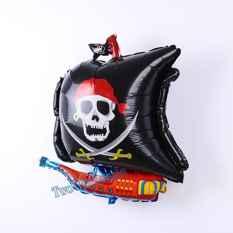 

5pcs Pirate Ship foil balloons Halloween party supplies ballons children's birthday party decorations kids toys corsair globos