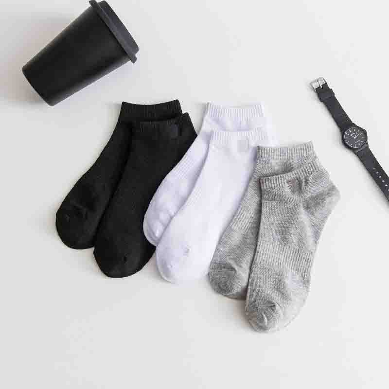 

Mens Boat Socks Spring and Autumn Fashion New Letter Embroidered Athletic Socks Casual Men Breathable Sock Slippers Free Size, Black