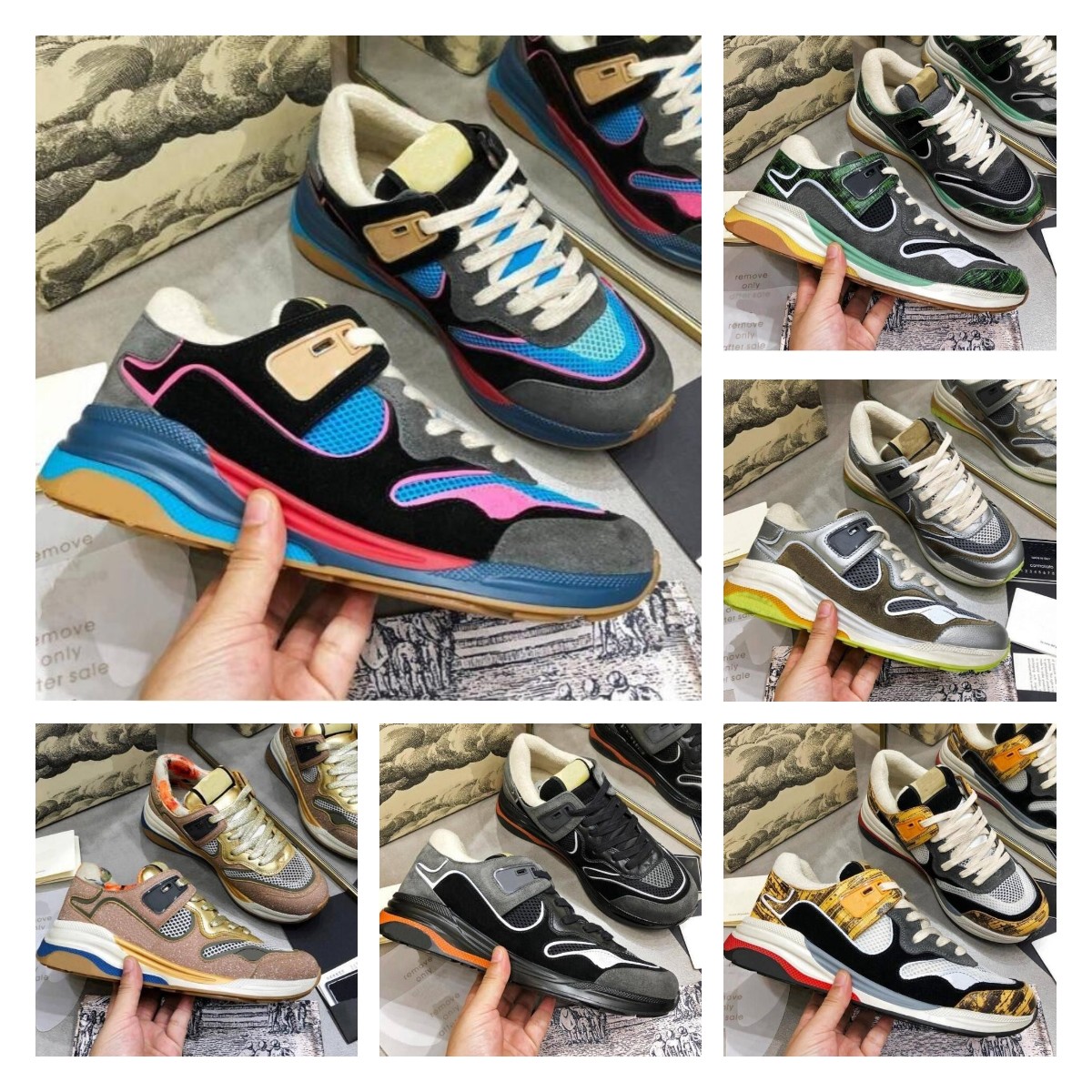 

designer sneakers luxury men women sneakers hand-polished and used old sports shoes Ultrapace series sports shoes TPU bottom size 35-45 p1