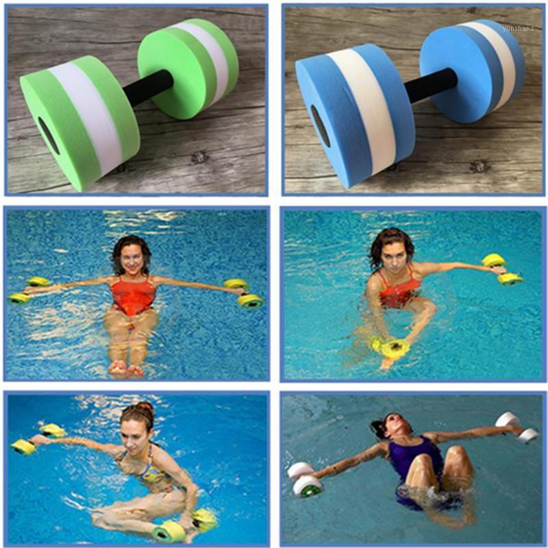 

2020 HOT EVA High Foaming Water Dumbbell Barbell Gym Weight Lifting Bar Dumbbell Swimming Equipment Water Yoga Fitness1, Green