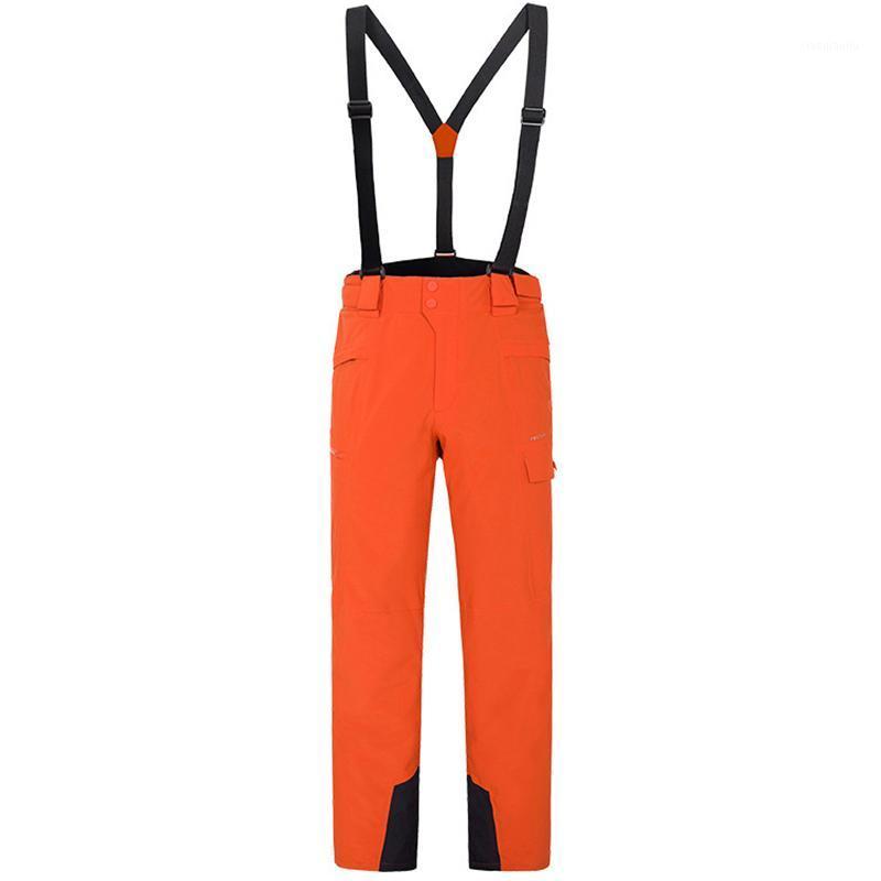 

Ski Pants Women Men Outdoor High Quality Waterproof Windproof Warm Skiing Snowboard Trousers Thermal Winter Pants Unisex1, M-orange