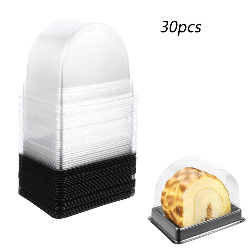

30 Pcs Transparent Cake Blister Box Cake Pastries Box Bake Packaging with Lid