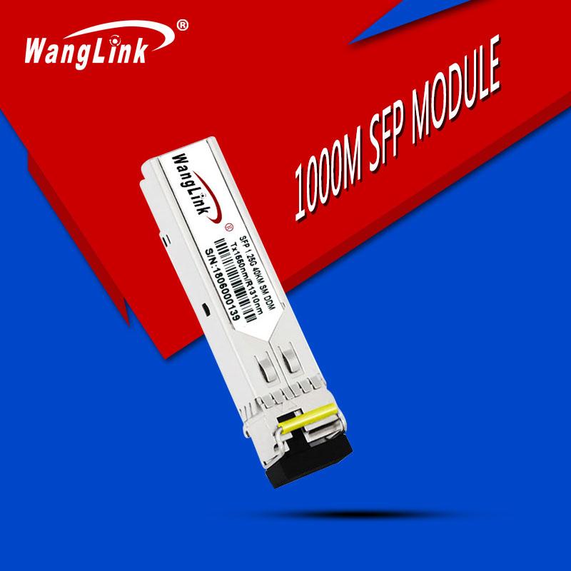 

Wanglink SFP optic module single mode single fiber 1310nm/1550nm LC 40 kms transceiver module