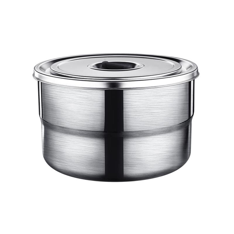 

Easy Open Round Stainless Steel Picnic Reusable Portable Leakproof With Lid Keep Fresh Lunch Box Travel Bento Container