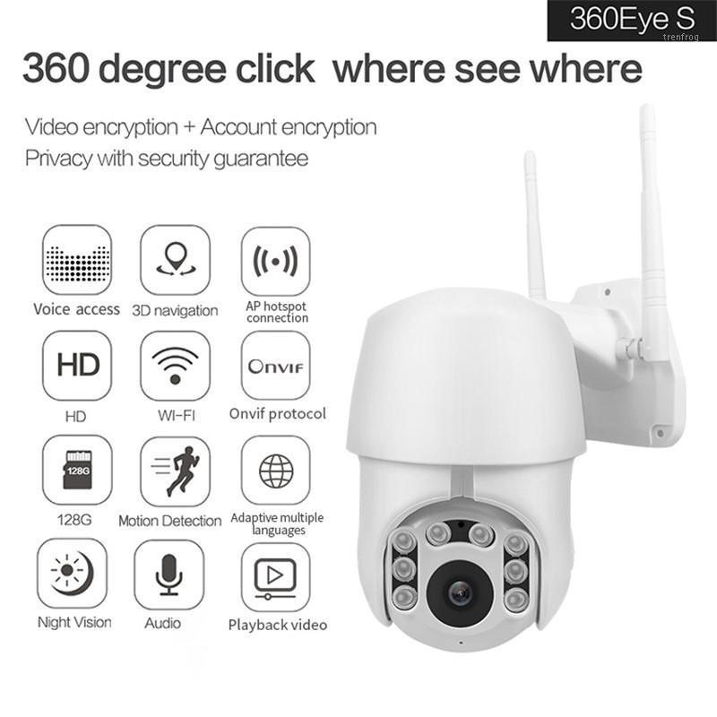 

EC85 PTZ Human tracking outdoor Wifi dome surveillance cloud wireless IP camera motion detection infrared night vision 360eyes1