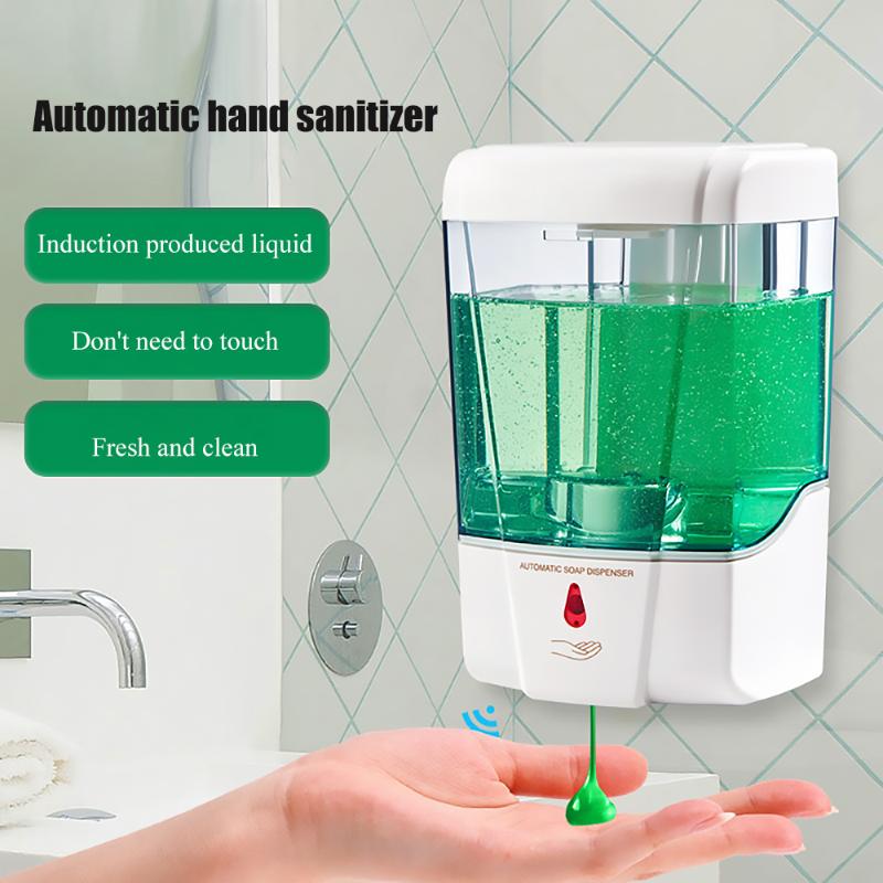 

700ml Capacity Automatic Soap Dispenser Touchless Sensor Hand Sanitizer Detergent Dispenser Wall Mounted For Bathroom Kitchen