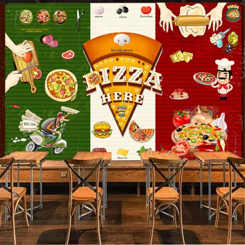 

Custom Delicious Burger Restaurant Industrial Decor Brick Wall Background Mural Wallpaper 3D Fast Snack Bar Wall Paper 3D, Canvas