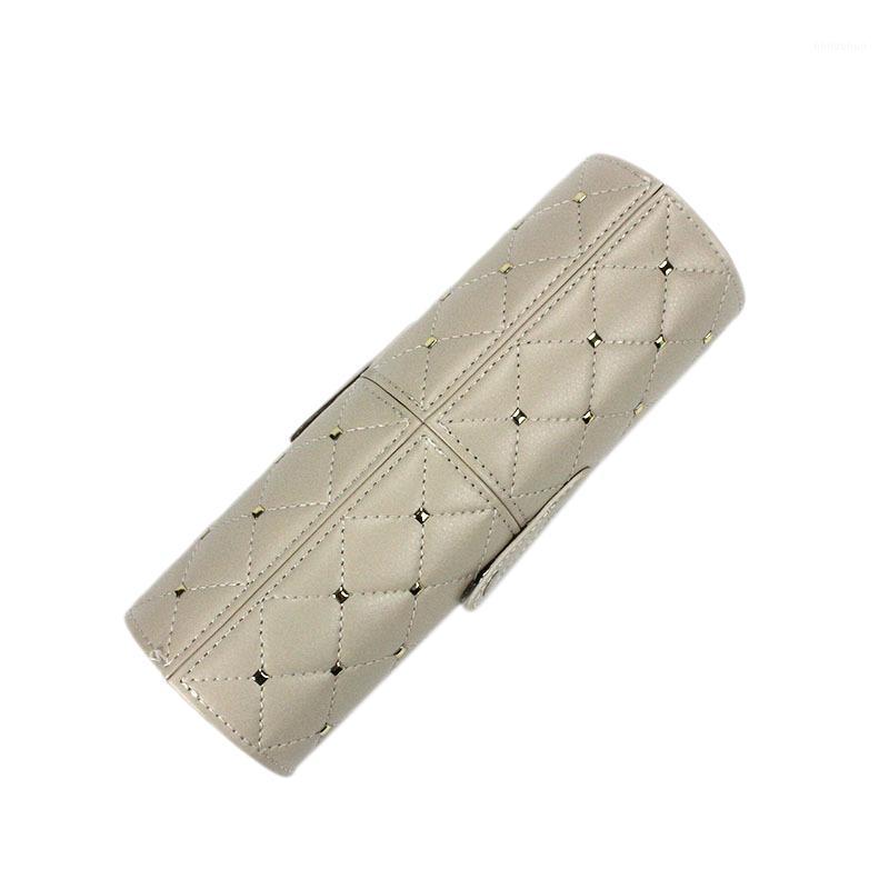 

ASDS-Makeup Brushes Holder Rivet PU Makeup Brush Organizer Travel Pen Holder1, Black