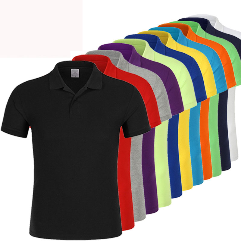 

Men' quick-drying cotton polo shirt custom printed lapel business overalls summer short-sleeved sports t-shirt, Purple