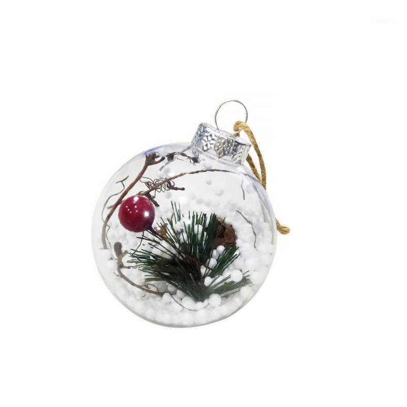 

Creative Delicate Christmas Ornaments Transparent Balls Xmas Tree Decorations Hanging Ornaments Plastic Hollow Hanging Ball Wit1