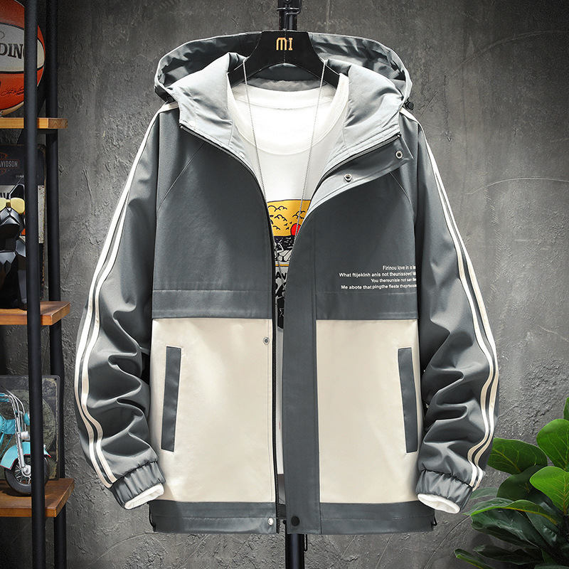 

2021 The New Spring and Autumn New with Korean-style Hoodie in Fashion Workwear Teen Men's Casual Student Cute Jacket Kvd1, 8821 ink green