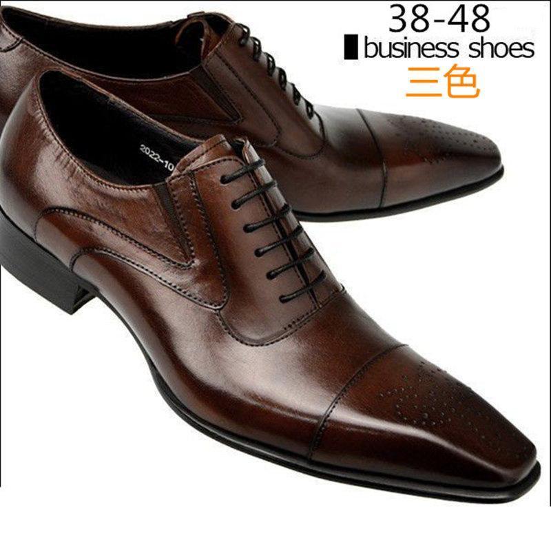

Man Business Male Shoes Fashion Men Wedding Dress Formal Shoes Leather Luxury men office sapato social masculino party shoes3541, Black