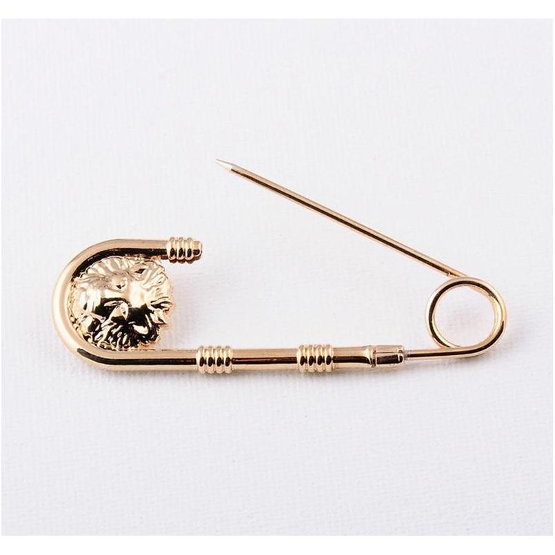 

Metal Lion Head Brooch Pin Women Men Animal Lion Head Brooch Suit Lapel Pin Gold Wholesale Pr sqcwPj queen66