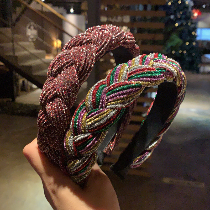 

Europe America Fabric Weave Twist Braid Fashion Headband Women Broadside Creativity Hair Accessories
