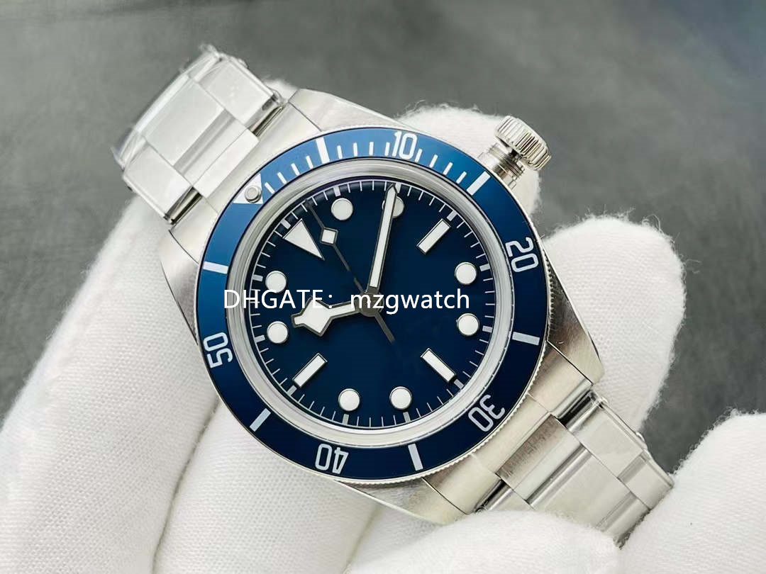 

ZF factory Men's watch Seagull 2824 automatic topspin movement Size 41 mm Ice blue color circle Rivets stainless steel watchband Sapphire glass, As shown