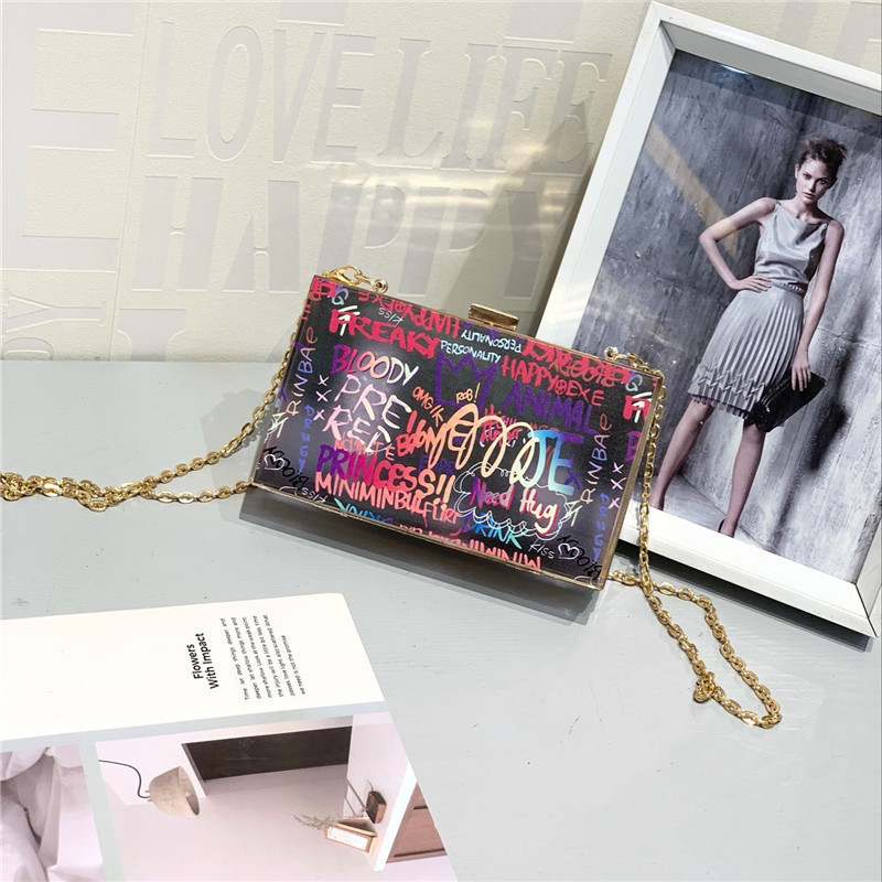 

Graffiti padro crossbody saco para mulher 2020 moda carteira na corrente senhoras designer sacos noite jantar bolsas U0PR