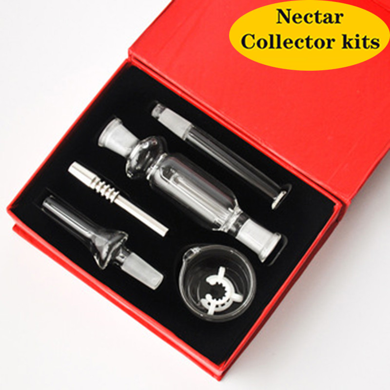 

Hot Glass Collector Kit 10mm 14mm 18mm Quartz Domeless Titanium Tip Straw Dab Collector Bong Honeybird Accessories Rigs Water Pipes
