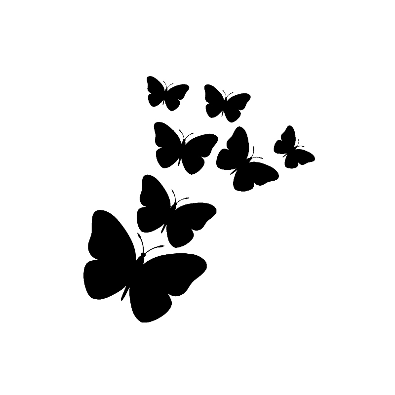 

17*16cm Butterflies Die Cut Vinyl Car Truck Van Window Decal Bumper Sticker Fashion Creativity Car Stickers jdm, Color