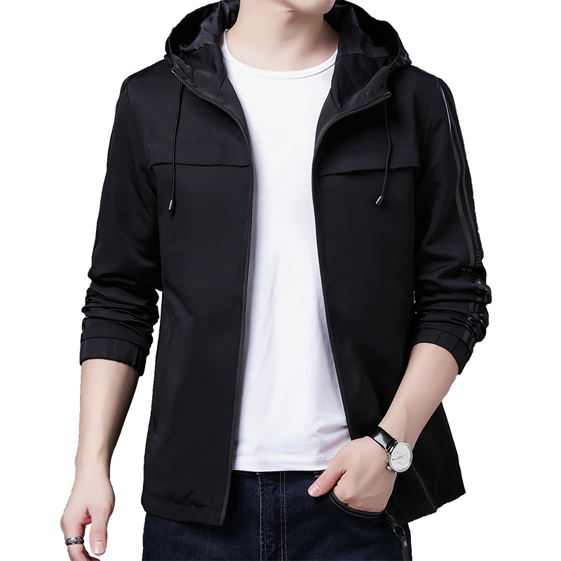 

Fashionable Men's New Streetwear Causal Bomber with Hoodie Zipper Fine-tuned Man's Jacket Rsx0, White
