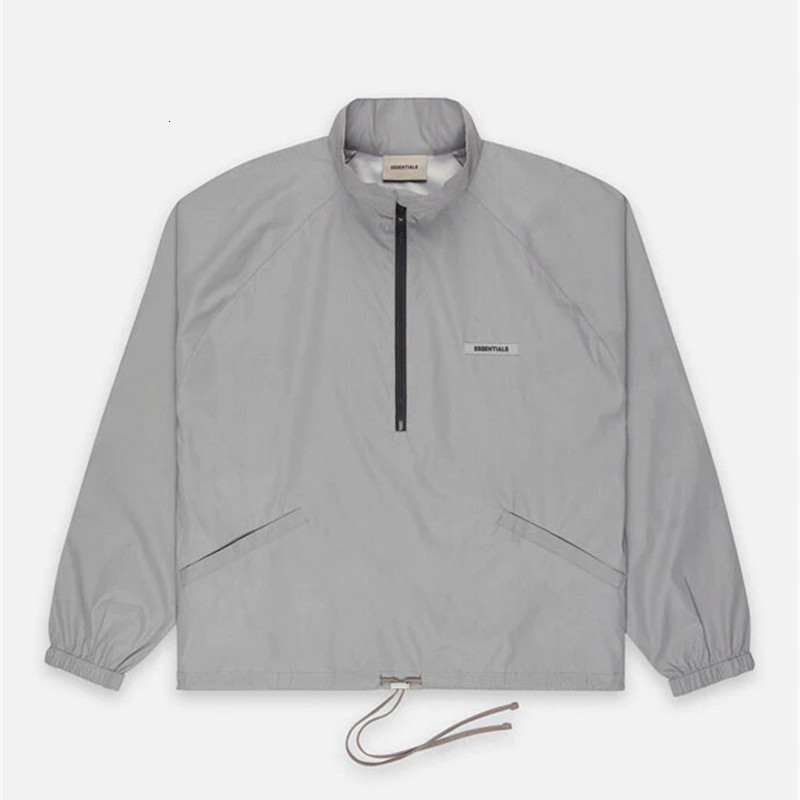

2021 New Arrived Fog Men Women 1:1 High-quality Windbreaker Half Zipper Colorful Ribbon Essentials Jacket Zcx5