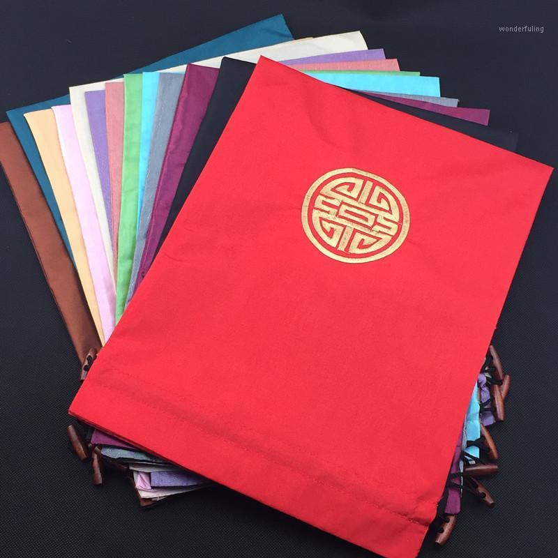 

50pcs Embroidery Joyous Chinese Extra Large Gift Bags Wedding Party Christmas Pouches Drawstring Cloth Travel Bra Storage Pack1