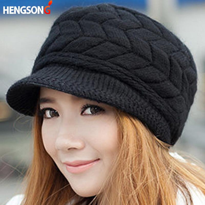 

2021 Winter Women Hat Luxury Knitted Hats Female Soft High Elastic Warm Caps Beanies Headgear Girl Cap Solid Color, Beige