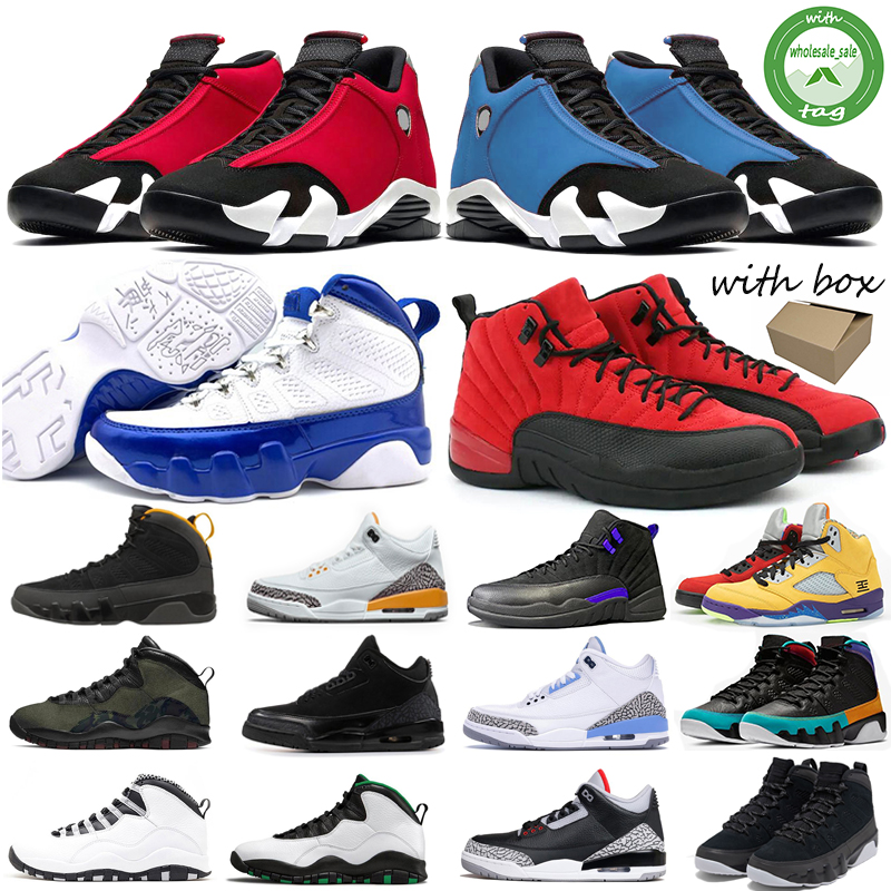 

New Gym Red Men Basketball Shoes 14 14s Laser Orange UNC 12s University gold Dark Concord FIBA Reverse Flu Game 9s Bred Sneakers