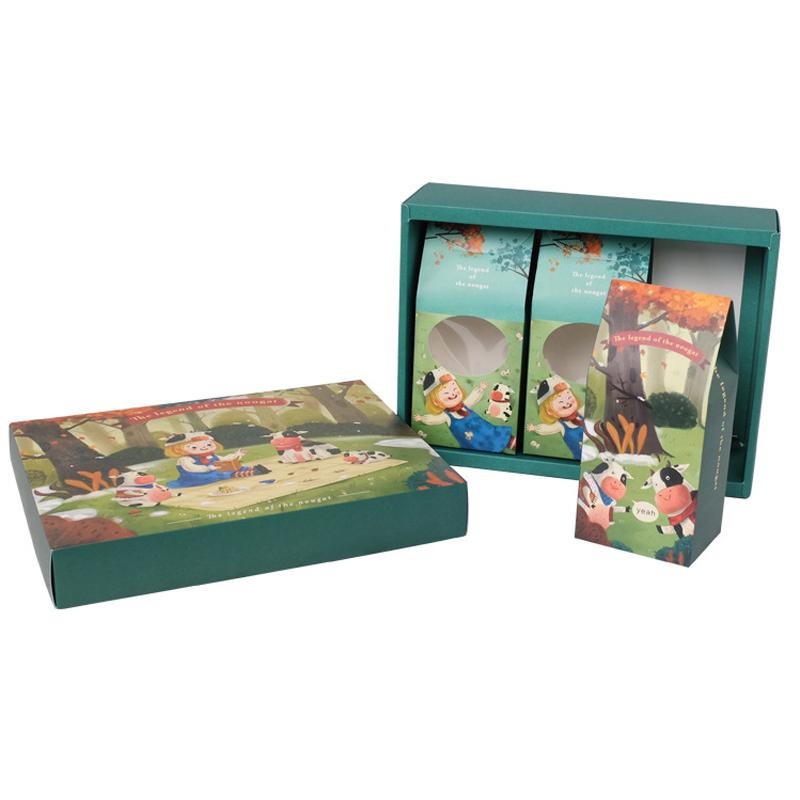 

2020 Nougat Gift Box Set Bag \ Box \ Inner Nougat Gift Packaging Paper Package Bag Baking Wedding Christmas Kids Gifts