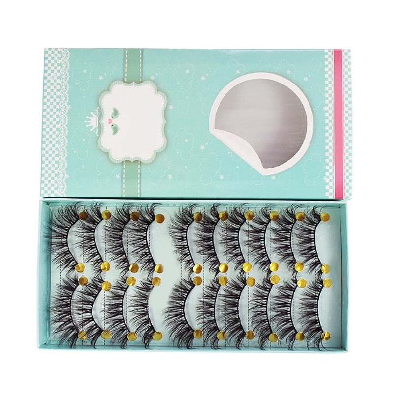 

20 Pairs 3D False Eyelashes Wispy Fluffy Natural Long Lashes Handmade 20 Pairs Black