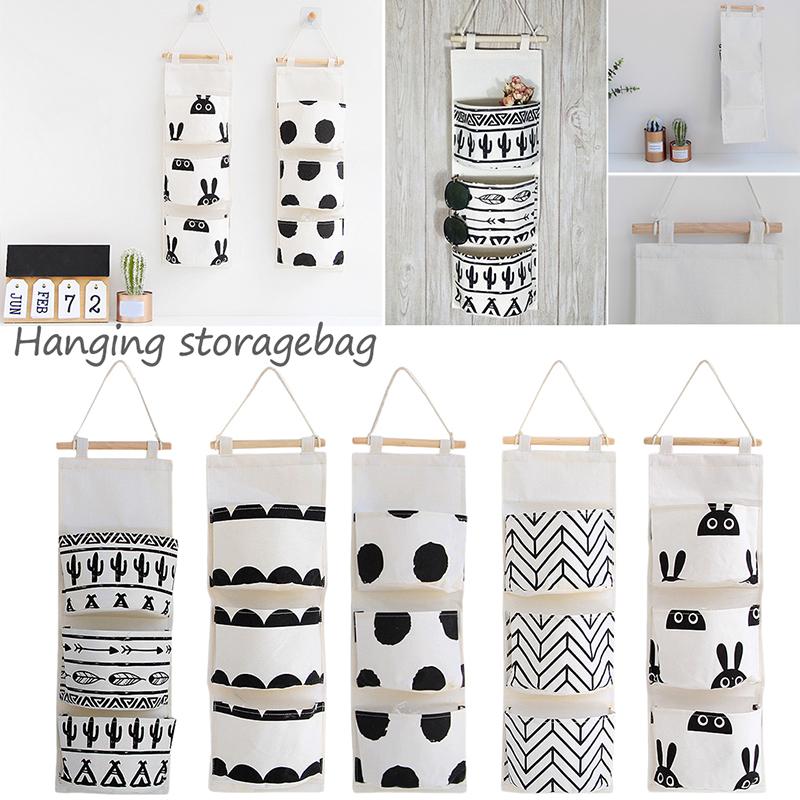 

New Wall Mounted Home Space-saving Hanging Geometric Toys Organizer Sundries Home Supplies Portable Holder Durable Storage Bags
