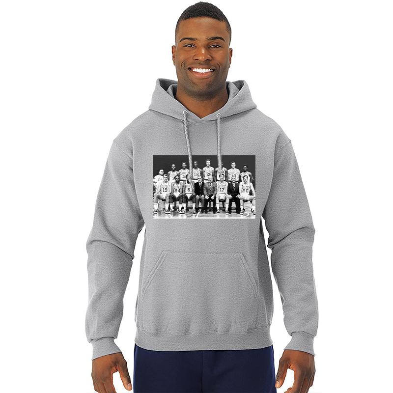 

1960s Celtics Old Picture Cardinal Auerbach Fans Classic Commemorative Hoodie Sport Fans Clothing, Black