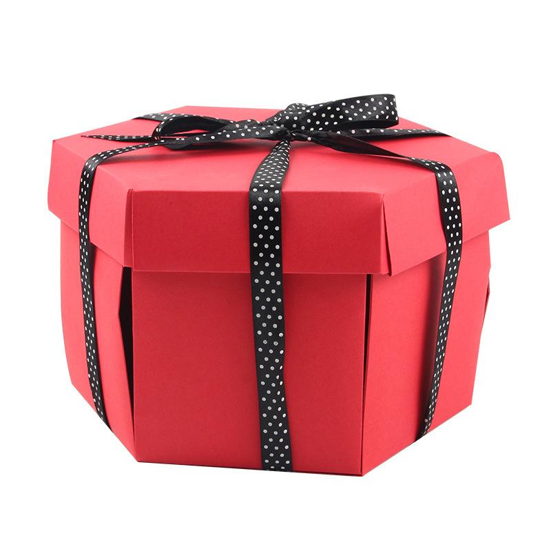 

Hexagonal Surprise Explosion Box Gift Wrapped Box,Wedding Romantic Gift