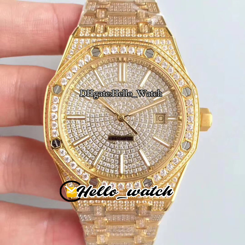 

TRF New 15452 15400 Gypsophila Diamond Dial Cal.3120 A3120 Automatic Mens Watch 18K Yellow Gold Full Diamond Watches Hello_Watch Top Version, E181b (1)