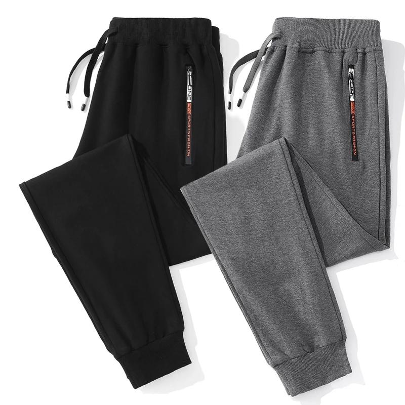 

Men's Pants 2022 Men Joggers Casual Cotton Sportswear Male Solid Color Slim Trousers Spring Autumn Sweatpants Gyms Fitness Clothes, Black