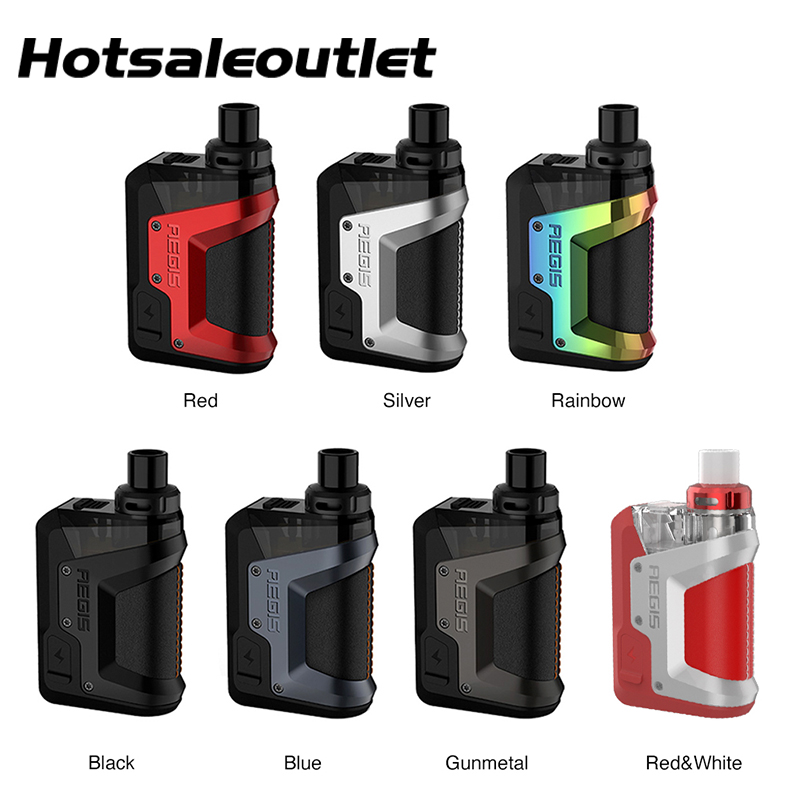 

GeekVape Aegis Hero Kit Built-in 1200mAh Battery and 4ml Visible Pod with G Coil Boost 0.4/0.6ohm Coil 100% Original, Black