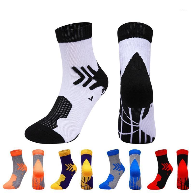 

Men Women Outdoor Sport Cycling Running Breathable Socks Basketball Football Bike Hiking Gym Gitness Cotton Socks calcetines New1, Purple yellow