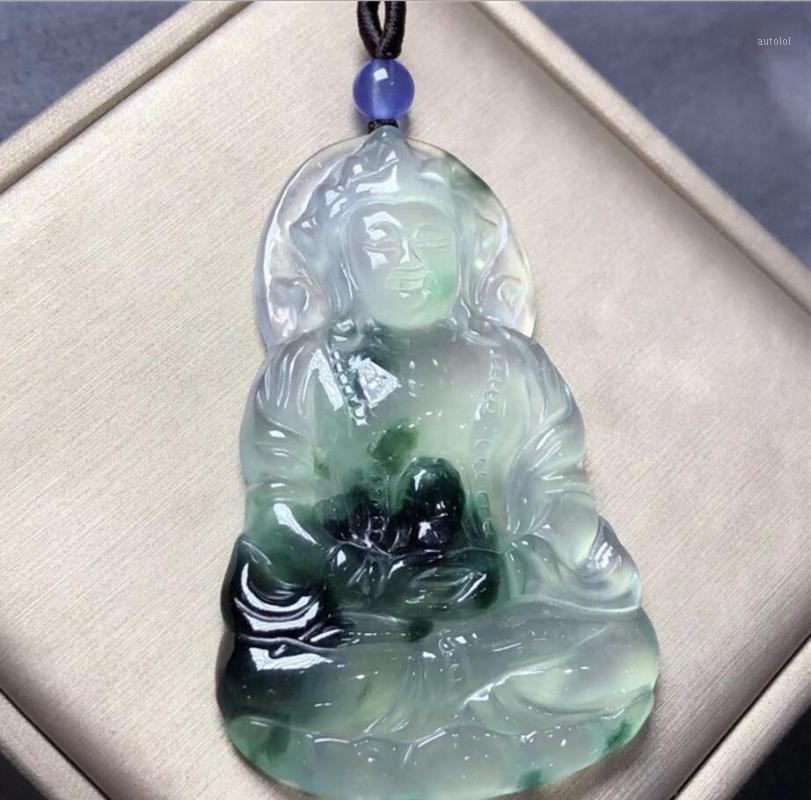 

Free Shipping Factory direct sale natural emerald pendants Guanyin like pendants men's jade jade craft gifts wholesale1