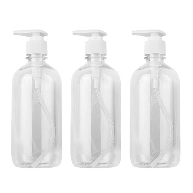 

New 3pcs 500MLPump Bottle Dispenser Empty Hand Sanitizer Lotion Shampoo Wash