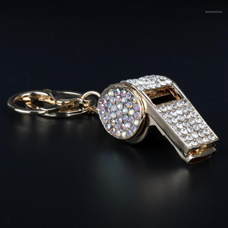 

Rhinestone Whistle Sound Keychain Crystal Bag Pendant Keyring Key Chains Holder Women Bag Accessories Porte Clef1