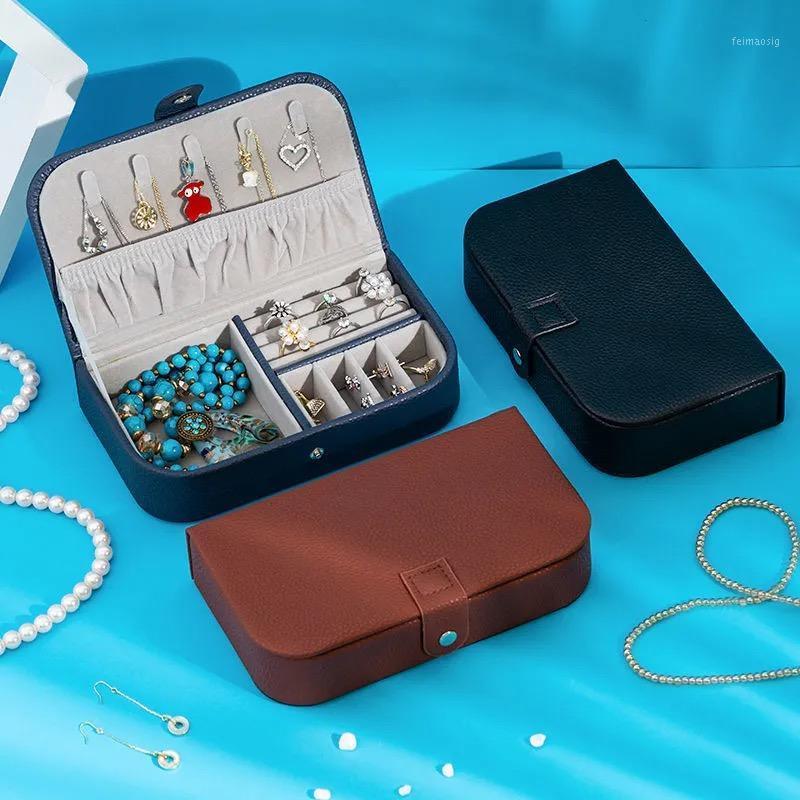 

Ring necklace earring bracelet portable jewelry storage box1, Black