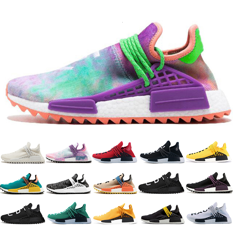 

2020 human race shoes yellow Nobel ink grey white Pharrell Williams mens trainer women sneaker fashion sports shoe size36-45, Pale nude