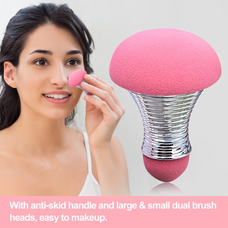 

1pcs Double-headed Bulb Makeup Sponge Dry Wet Dual Purpose Powder Puff Liquid Cream Foundation Sponge Concealer Makeup Tool
