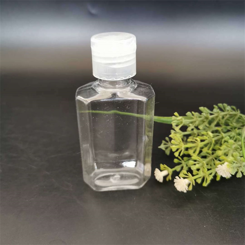 

60ml Octagonal Separate Bottling Empty Hand Sanitizer PET Flip Cap Extrusion Bottle Travel Portable Clear Squeezed Bottles New 0 32kd G2