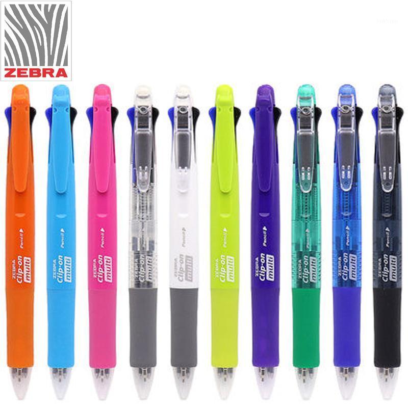 

Zebra B4SA1 Clip-On 4 Color 0.7 mm Ballpoint Multi Pen (Black, Blue, Red, Green) + 0.5 mm Pencil1, Clear