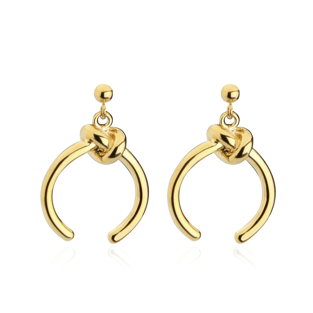 

VAROLE Dangle Knot Earrings Gold Color Earings Drop Earrings For Women Fashion Jewelry Brincos Oorbellen Ohrringe