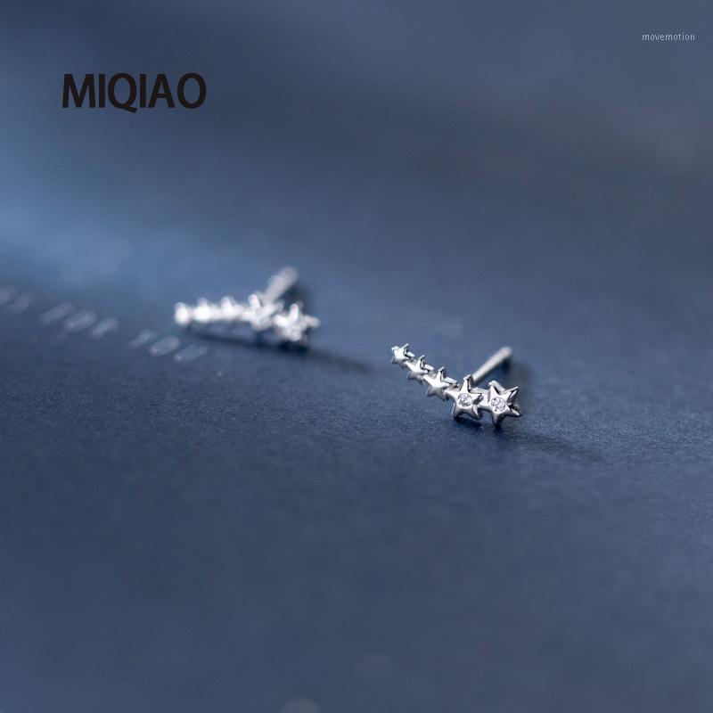 

MIQIAO 2020 New On The Ears 925 Sterling Silver Simple Star Earrings Female Diamond Zircon Tiny Stud For Women Fashion Jewelry1