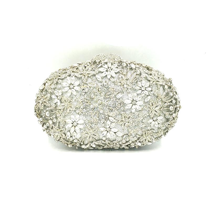 

Ladies Bridal wedding party purse elegant crystal purses women evening party luxury flower diamonds crystal clutches, Send pictures