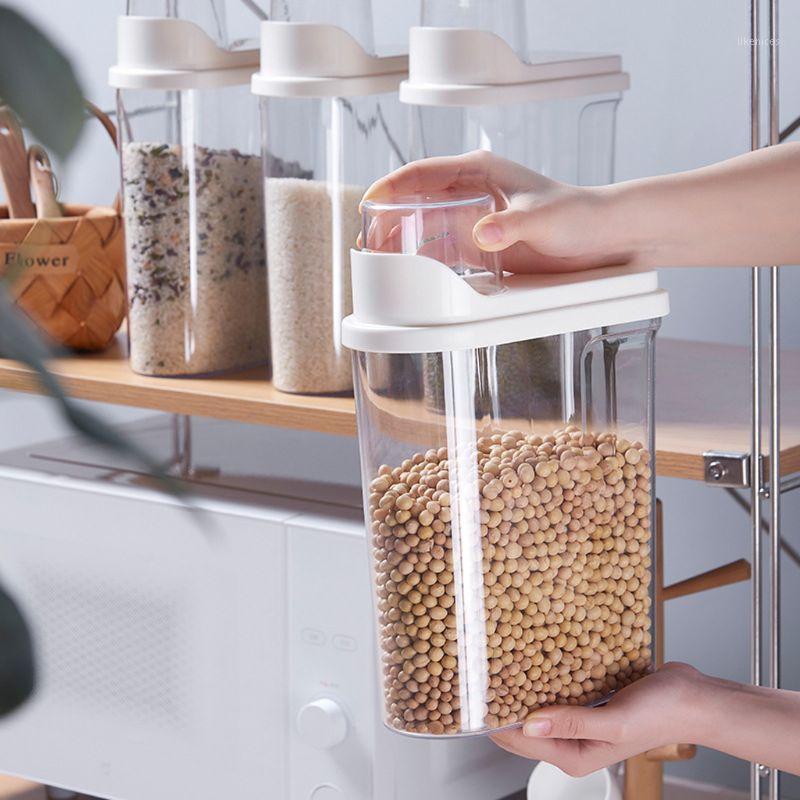 

2.5L Storage Container Plastic Kitchen Refrigerator Grain Rice Container Multigrain Transparent Tank Sealed1