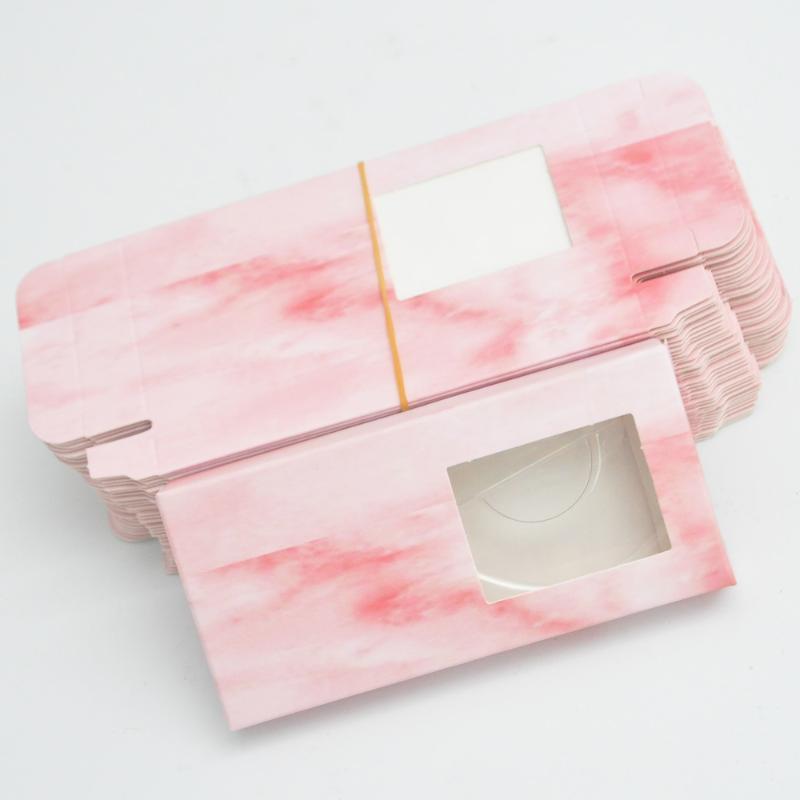 

Wholesale Lash Boxes Packaging Eyelash Box Package Custom No Tray No Logo Rectangle Marble Pink Cardboard Storage Case Vendors